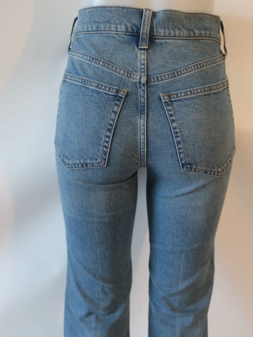 NWT Womens J. Crew Blue (Item- 19) Semi-Stretch High Rise Crop Kick Out Jeans 24